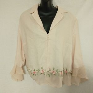 Samantha Rose Floral Emboridered Jacket Si…